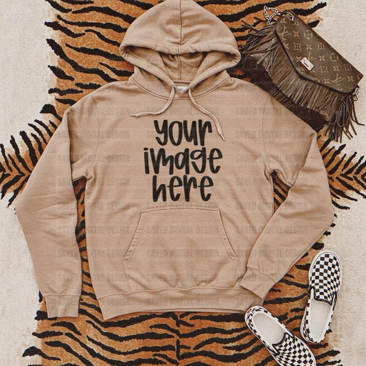 GILDAN SAND HOODIE MOCK