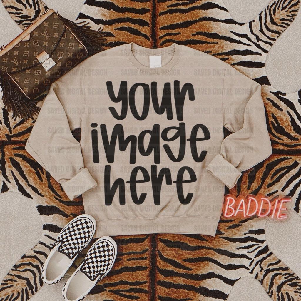 GILDAN SAND SWEATSHIRT MOCK