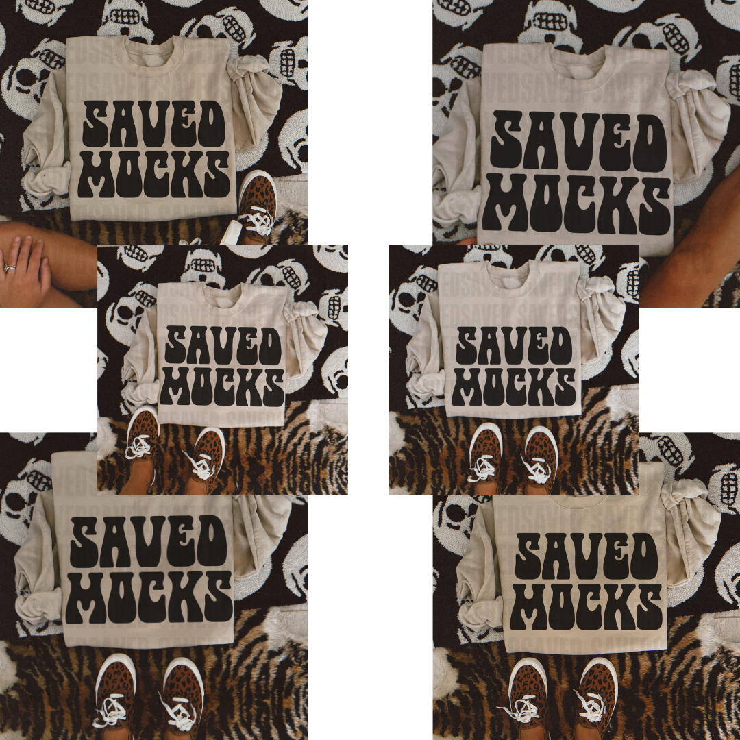SAND GILDAN SWEATSHIRT SKULL MOCKS - BUNDLE OF 6