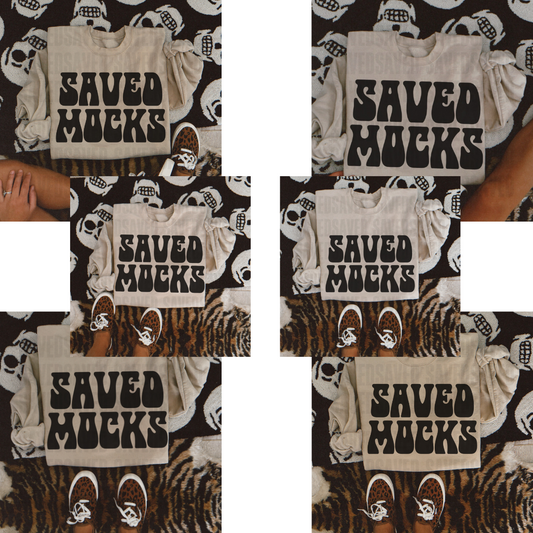 SAND GILDAN SWEATSHIRT SKULL MOCKS - BUNDLE OF 6