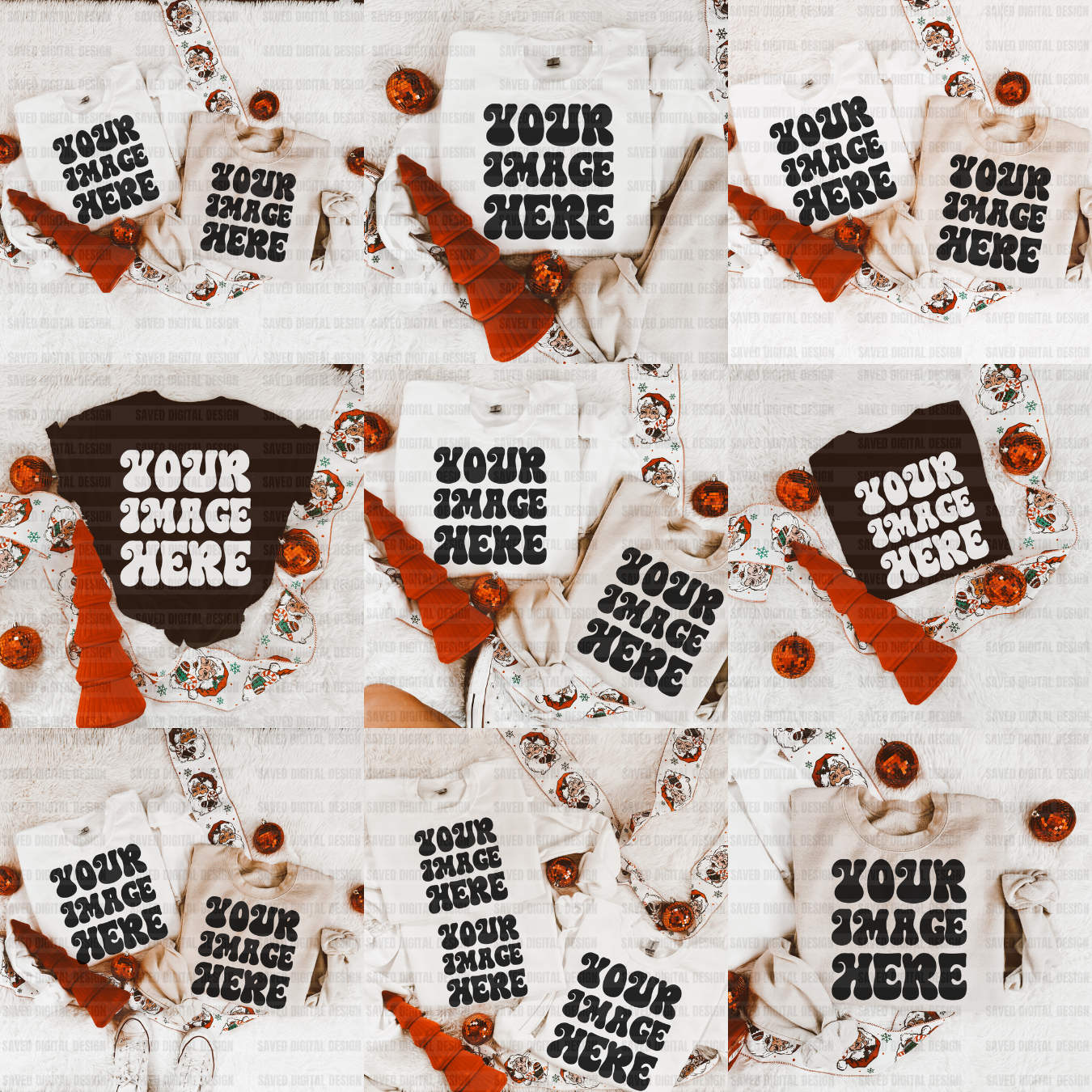 CHRISTMAS MOCK BUNDLE + FREE ADVERTISEMENT BLANK (9 mocks)