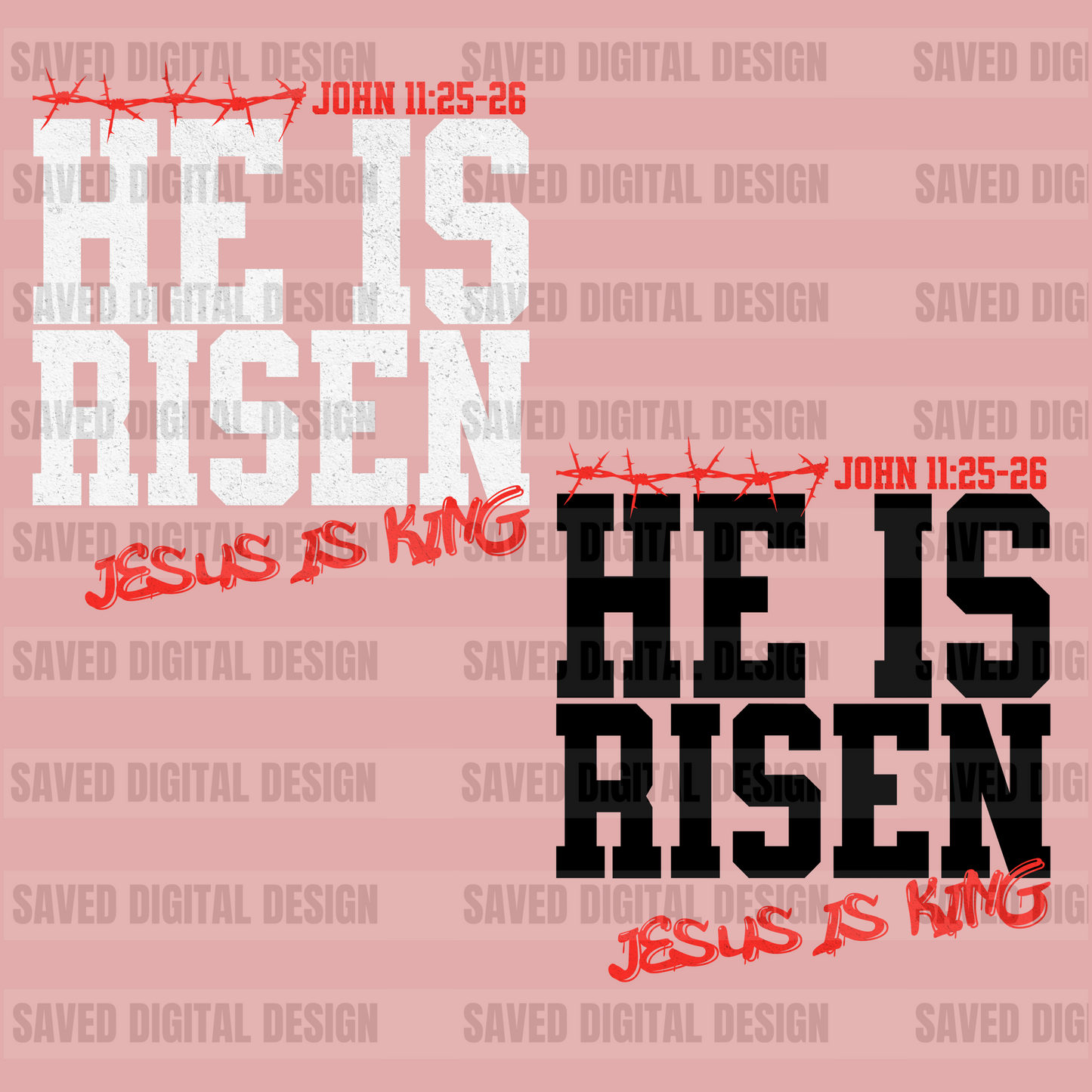 HE IS RISEN BLACK + WHITE VERSION